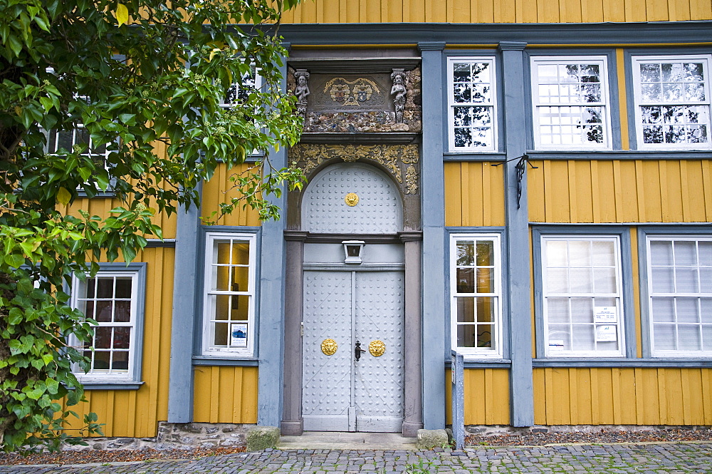 Entrance to manor in Zellerfeld, Clausthal-Zellerfeld, Harz, Lower Saxony, Germany