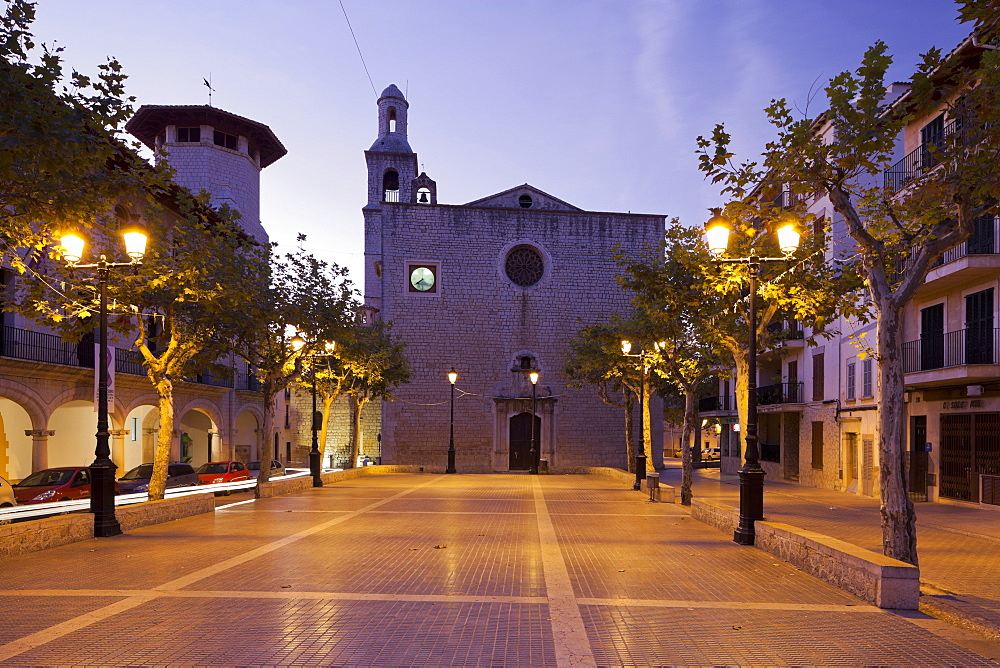 Main square in Alaro, Mallorca, Spain