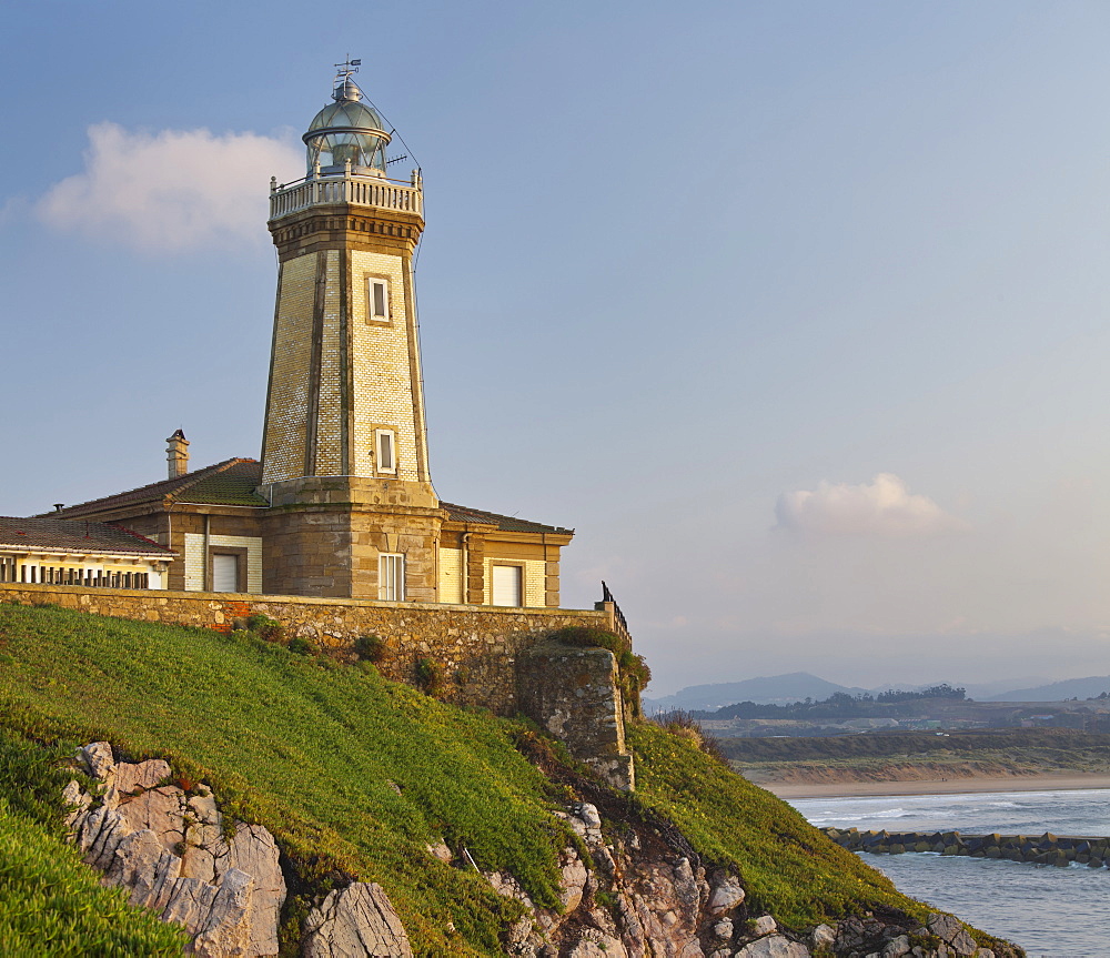 Lighthouse, Aviles, Bay of Biscay, Asturias, Spain