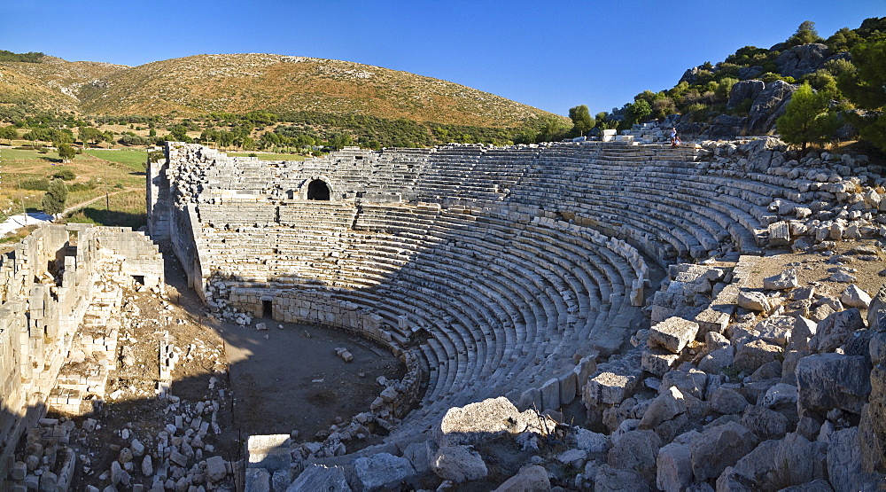 Roman theatre of the ancient city of Patara, lycian coast, Lykia, Mediterranean Sea, Turkey, Asia