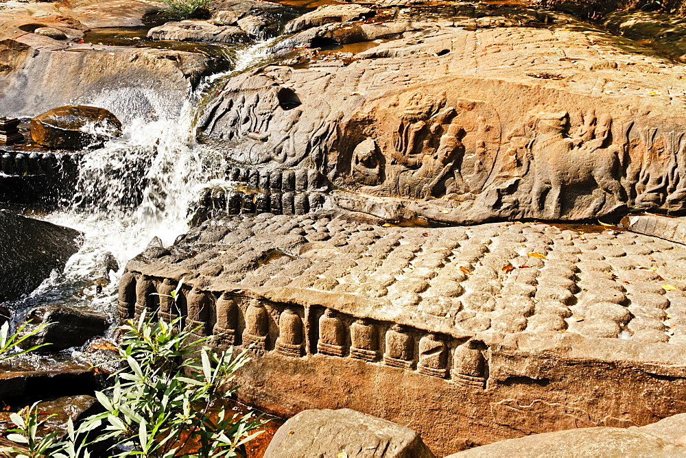 Kbal Spean Bridge, Unesco World Cultural Heritage, Kulen Hills, Siem Reap District, Siem Reap Province, Cambodia