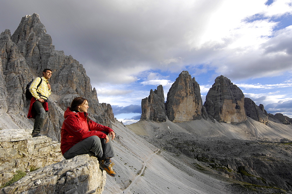 Paternkofel, Three Peaks, Sexten Dolomites, Puster valley, UNESCO World Nature Site, Dolomites, South Tyrol, Trentino-Alto Adige, Italy