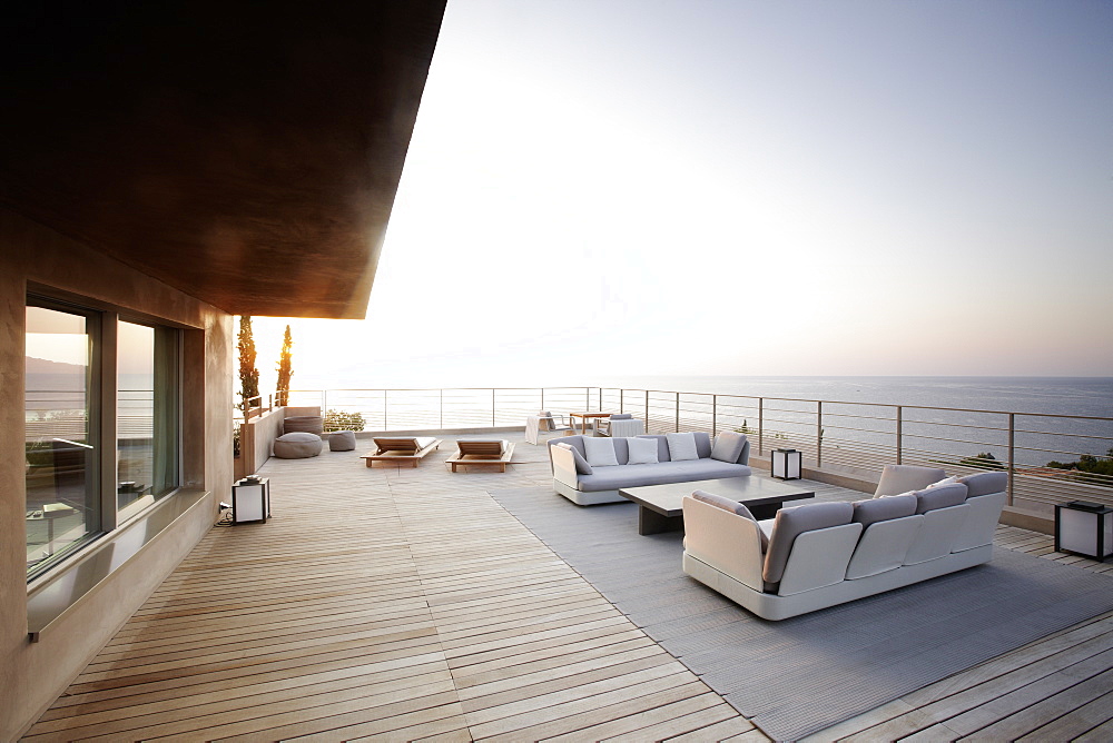 Suite terrace at sunset, Hotel La RÃˆserve Ramatuelle, Chemin de la Quessine, Ramatuelle, France