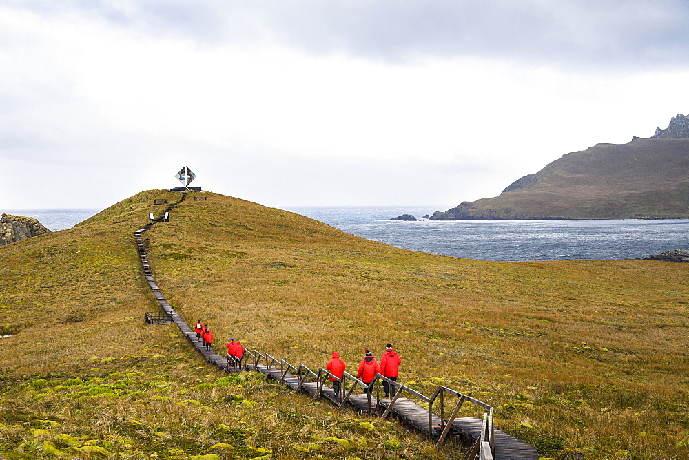 Memorial for castaways at Cape Horn, Cape Horn National Park, Cape Horn Island, Tierra del Fuego, Patagonia, Chile, South America