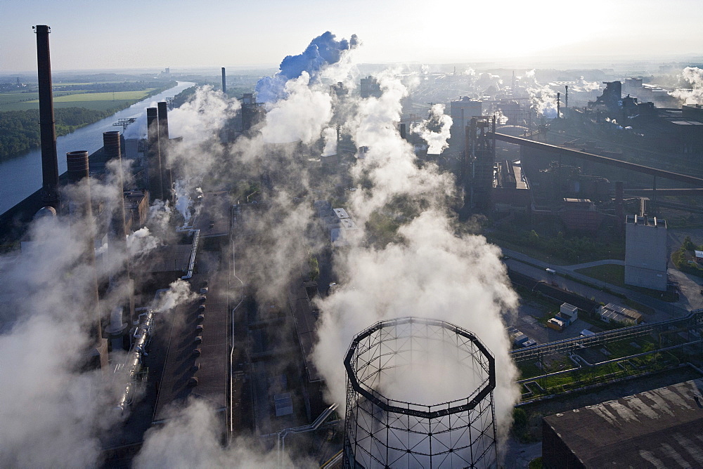 Aerial view of Salzgitter Steelworks, Lower Saxony, Germany