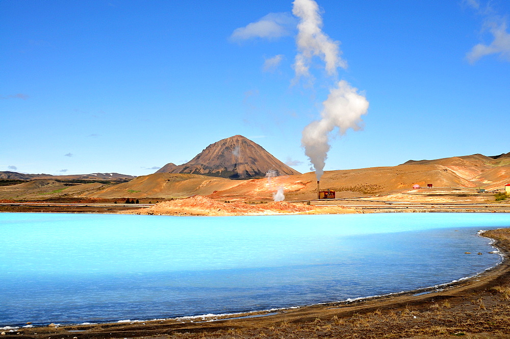 View of lake Myvatn (eastside), North Iceland, Europe