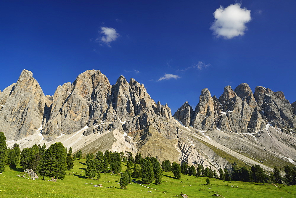 Geisler range, Geisler, Dolomites, UNESCO world heritage site Dolomites, South Tyrol, Italy