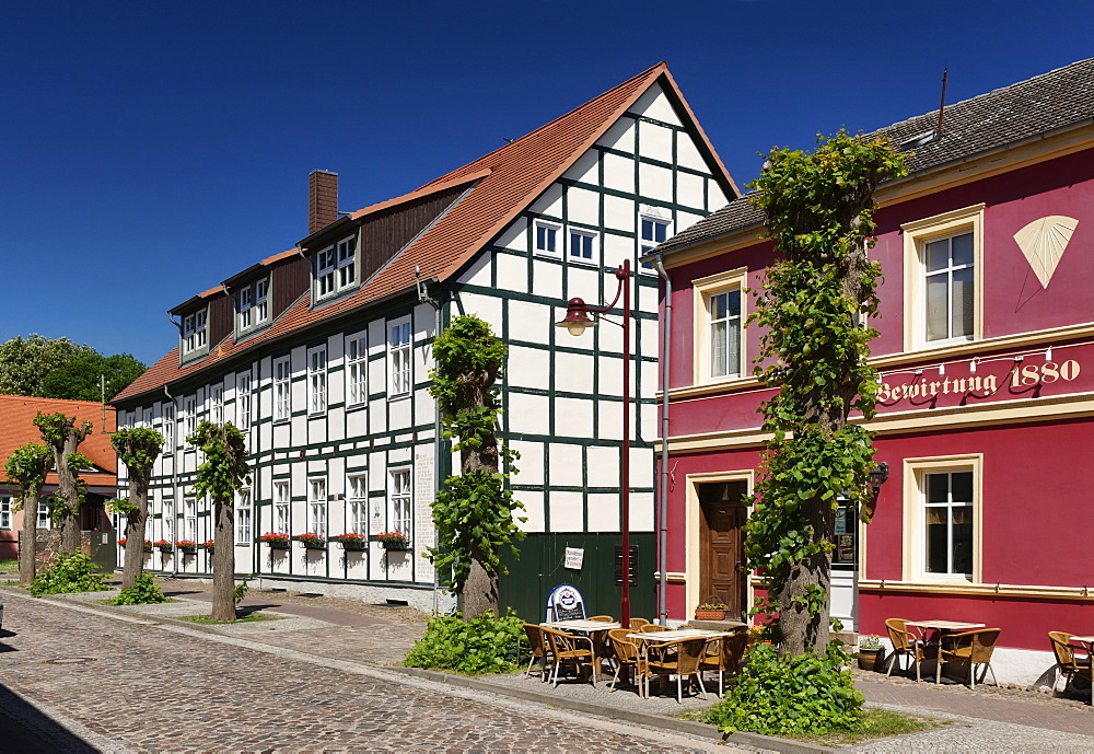 View of the old school of Joachimsthal, Schorfheide, Uckermark, Land Brandenburg, Germany, Europe