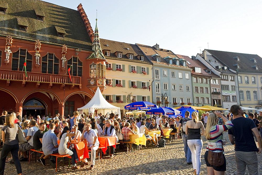 People at the wine festival, July 2012, Freiburg im Breisgau, Black Forest, Baden-Wuerttemberg, Germany, Europe