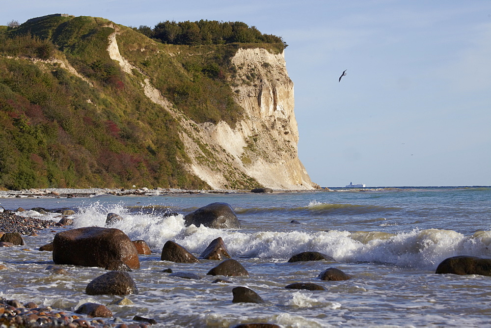 Rocky coast at Cape Arkona, Wittow peninsula, Ruegen island, Baltic coast, Mecklenburg Western Pomerania, Germany, Europe