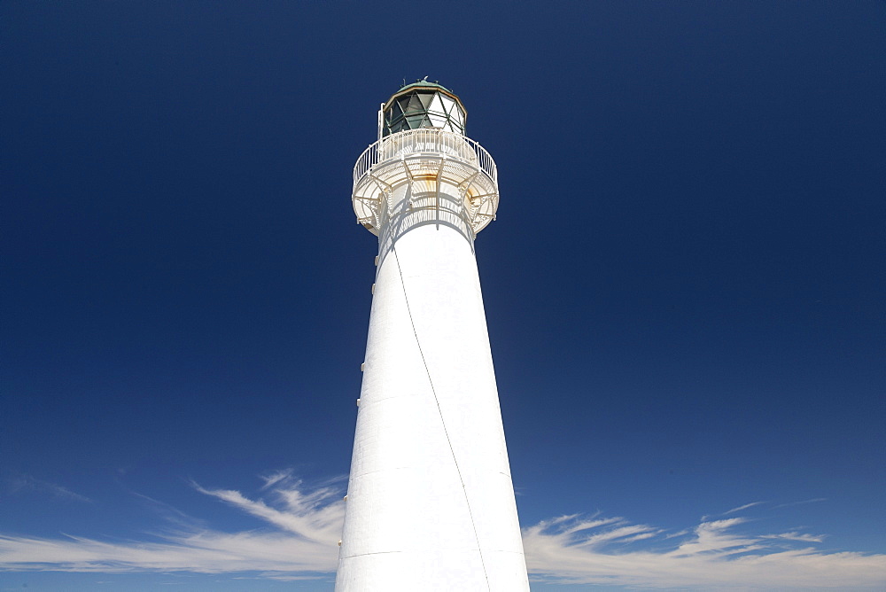 Castle Point white Lighthouse, Wellington Region, North Island, New Zealand