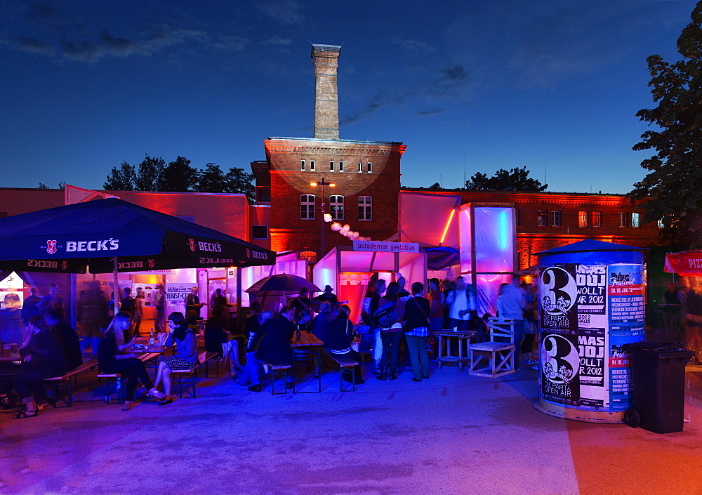 Former wash house and laundry room of the former garrison in the Schiffbauergasse, currently a night club, Event 'Town for a Night', Potsdam, Land Brandenburg, Germany