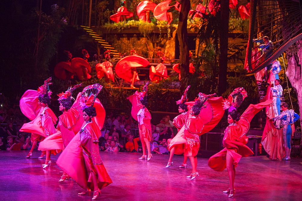 Dance performance at Tropicana cabaret club show, Havanna, Havana, Cuba, Caribbean