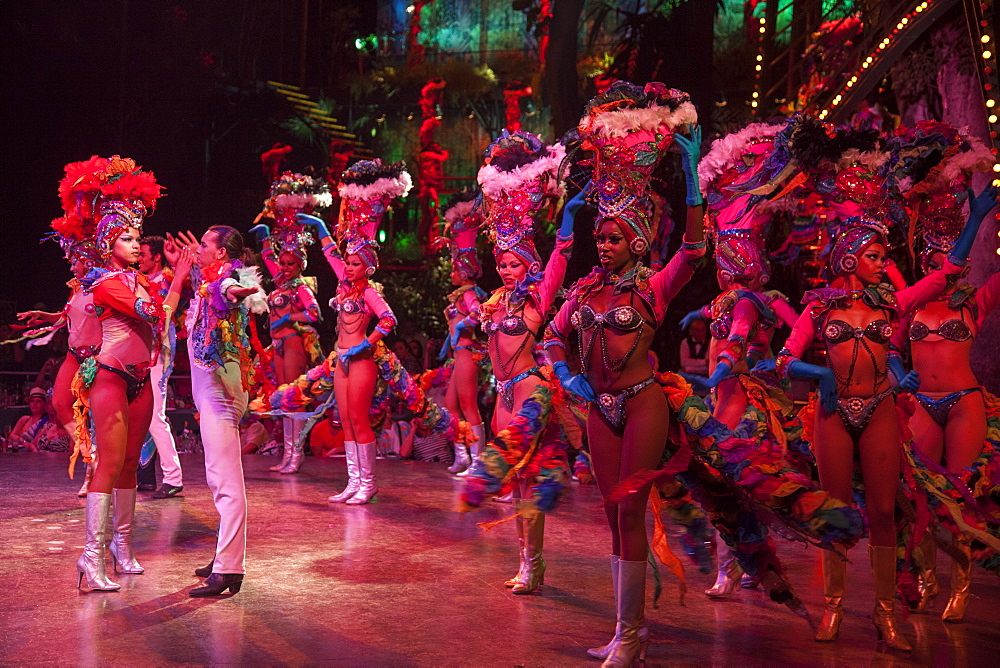 Dance performance at Tropicana cabaret club show, Havanna, Havana, Cuba, Caribbean