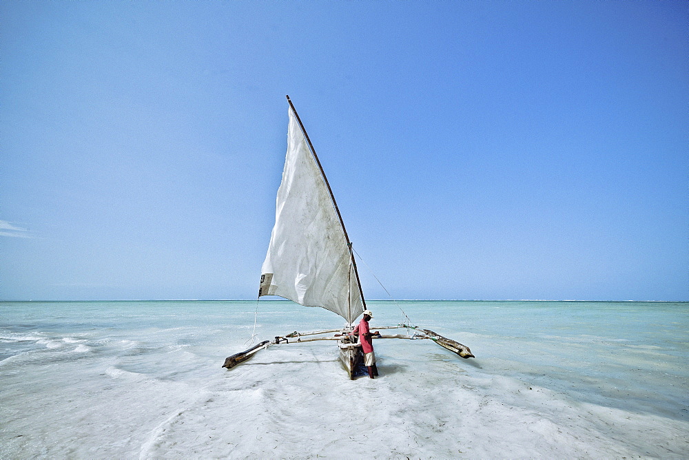 Dhow, traditional sailing boat, Zanzibar, Tanzania, Africa