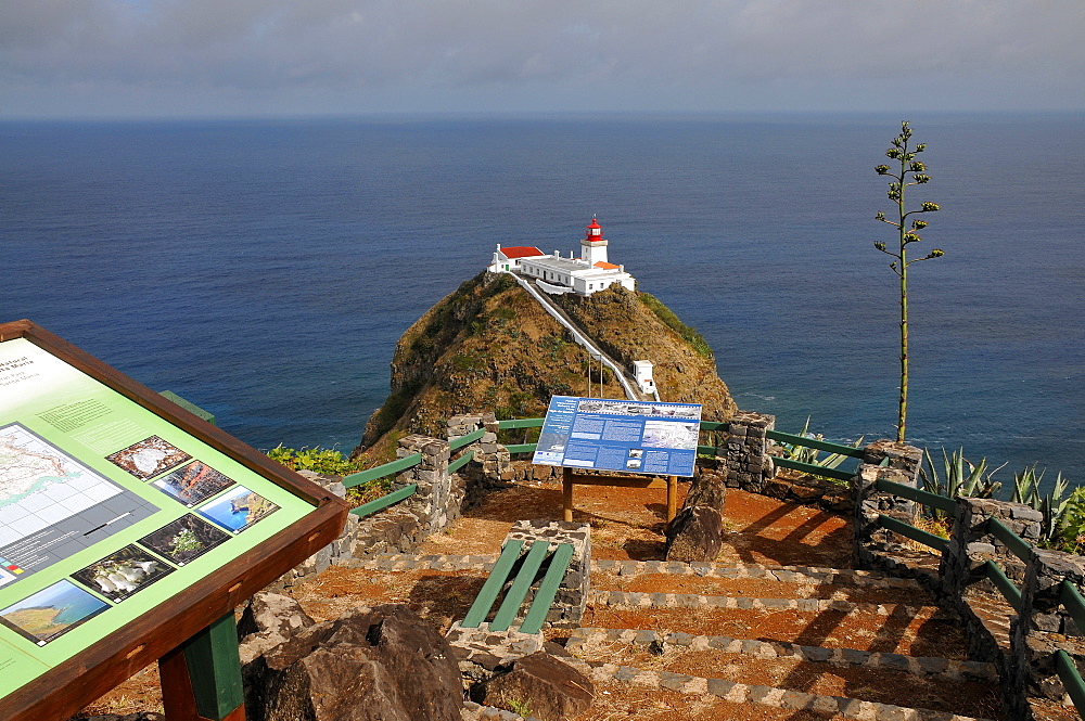 Miradouro da Baleira at Maia lighthouse, Island of Santa Maria, Azores, Portugal