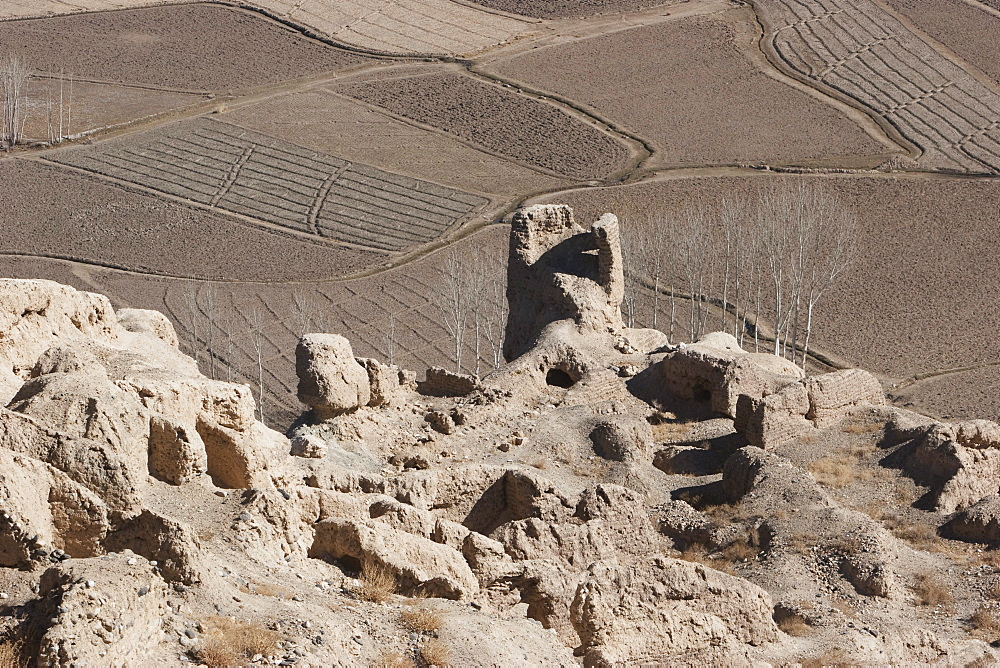 The Islamic city of Shar e Gholgola at Bamiyan was destroyed by Genghis Khan in 1221. The ruins of the citadel are also known as the City of Sighs., Bamian Province, Afghanistan