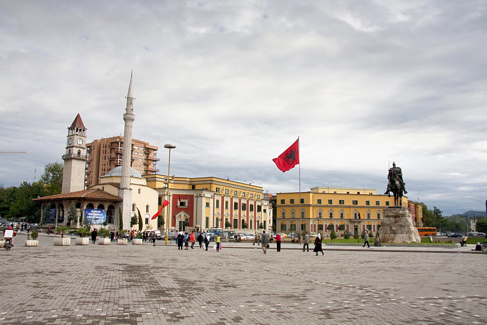 Et'hem Bey Mosque on Skanderbeg Square, Tirana, Albania