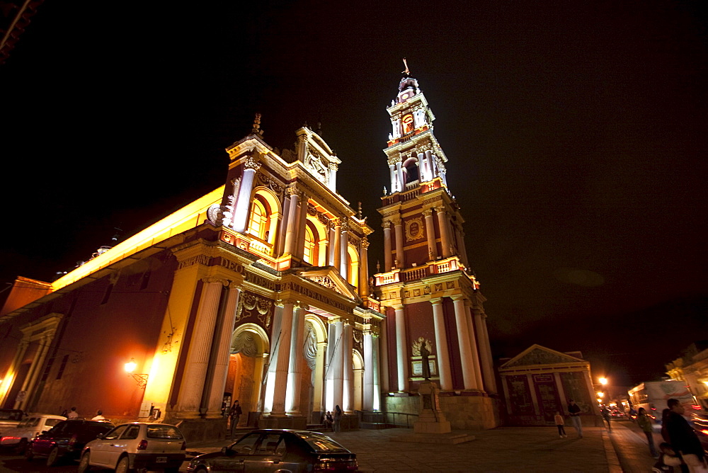 Church of San Francisco at night, Salta, Salta, Argentina