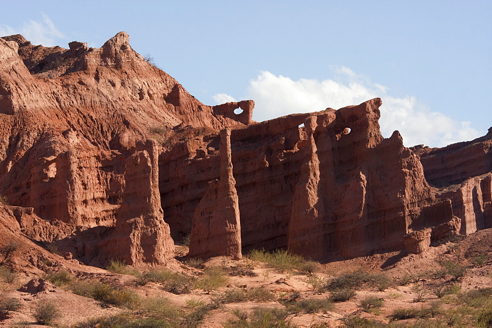 Las Ventanas rock formation in Quebrada de las Conchas, Valles Calchaquies, Salta, Argentina