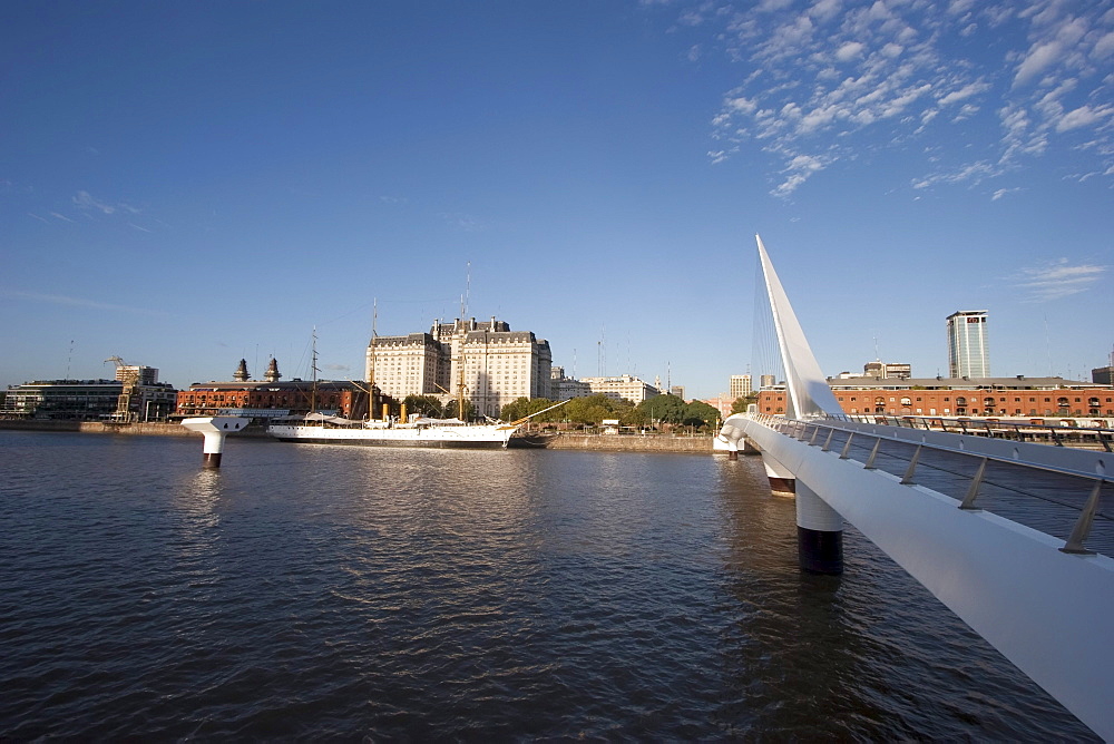 Santiago Calatrava's Puente de La Mujer (Women's Bridge) in Puerto Madero, Buenos Aires, Capital Federal, Argentina