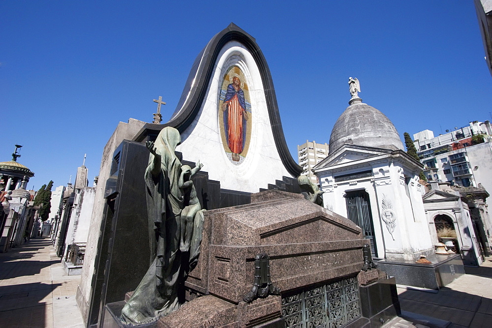 Art Nouveau mausoleum at the Cementerio de la Recoleta, Buenos Aires, Capital Federal, Argentina