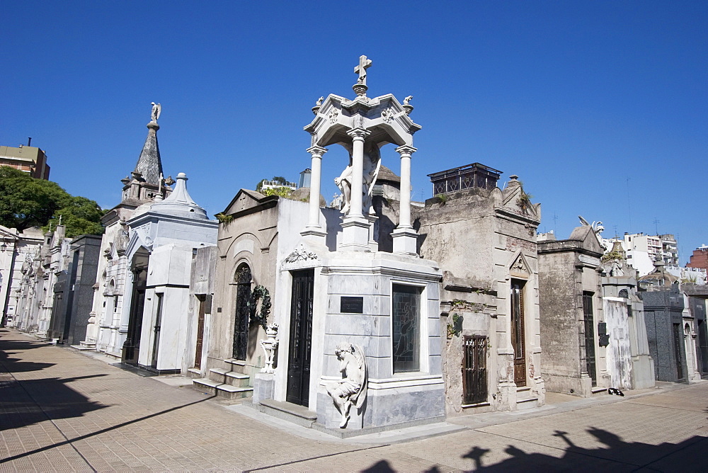 Mausoleums at the Cementerio de la Recoleta, Buenos Aires, Capital Federal, Argentina