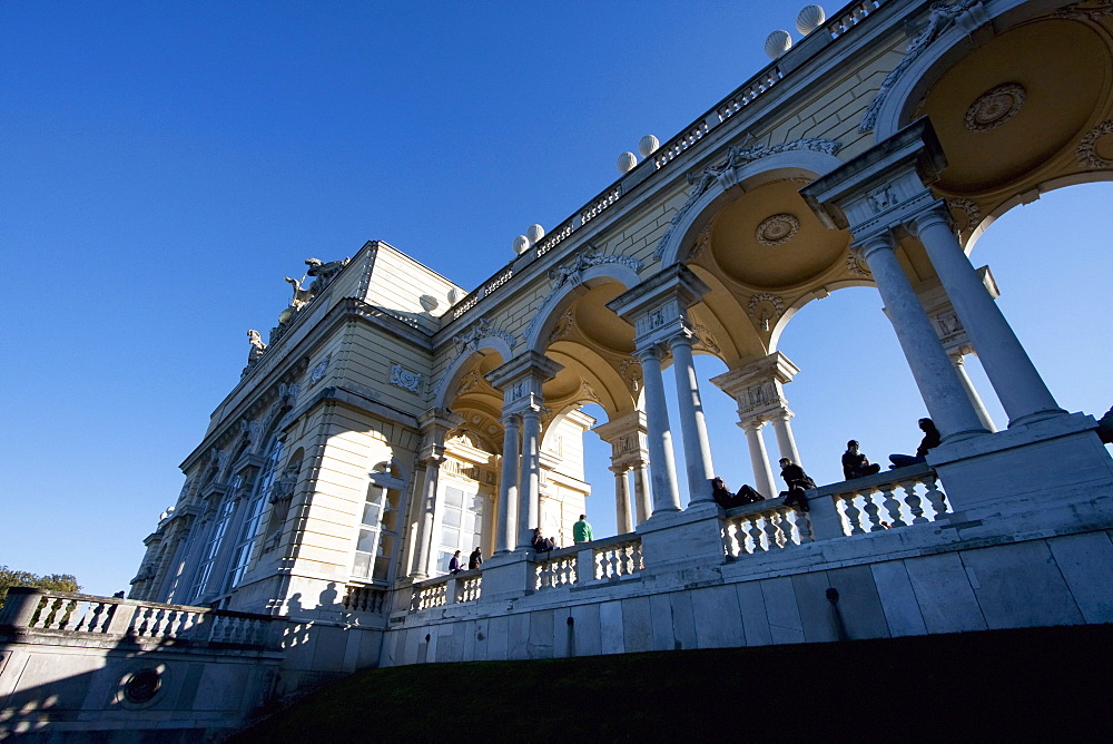 Gloriette at the top of the hill behind the Schâˆšâˆ‚nbrunn Palace, Vienna (Wien), Austria