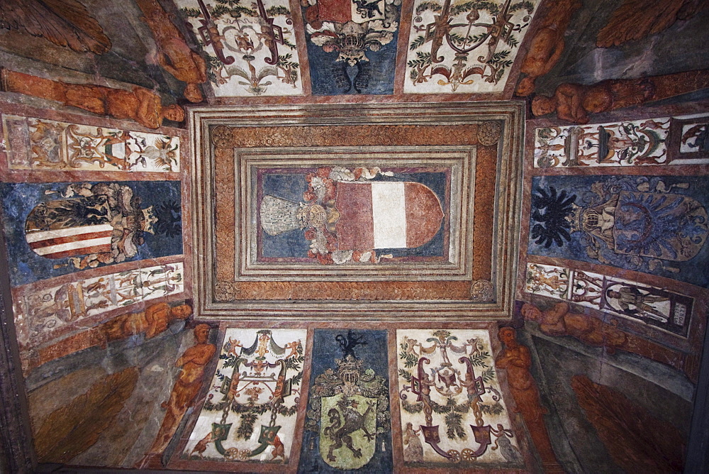 Ceiling of the Schweizer Tor (Swiss Gate) of the Hofburg Imperial Palace, Vienna (Wien), Austria