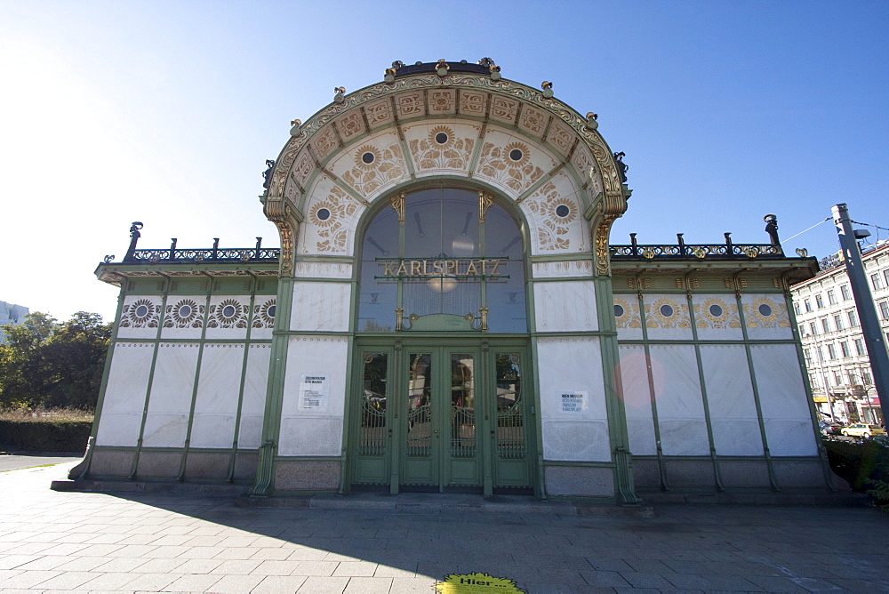 Karlsplatz Stadtbahn Station designed by Otto Wagner, Vienna (Wien), Austria