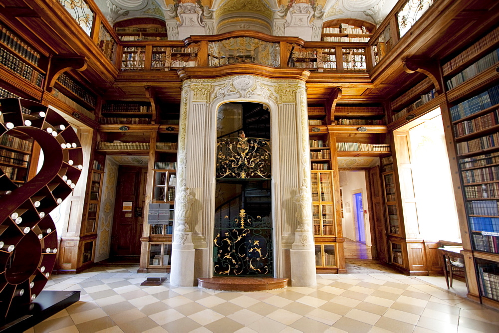 Small Library Room of Stift Melk Benedictine Monastery, Lower Austria, Austria