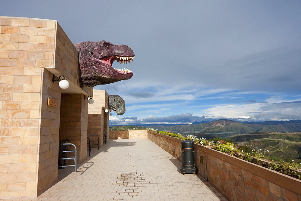 Entrance to the Cretacic Park by Cal Orck'o, Chuquisaca Department, Bolivia