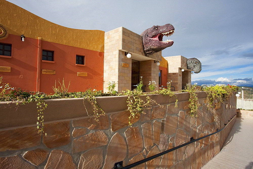 Entrance to the Cretacic Park by Cal Orck'o, Chuquisaca Department, Bolivia