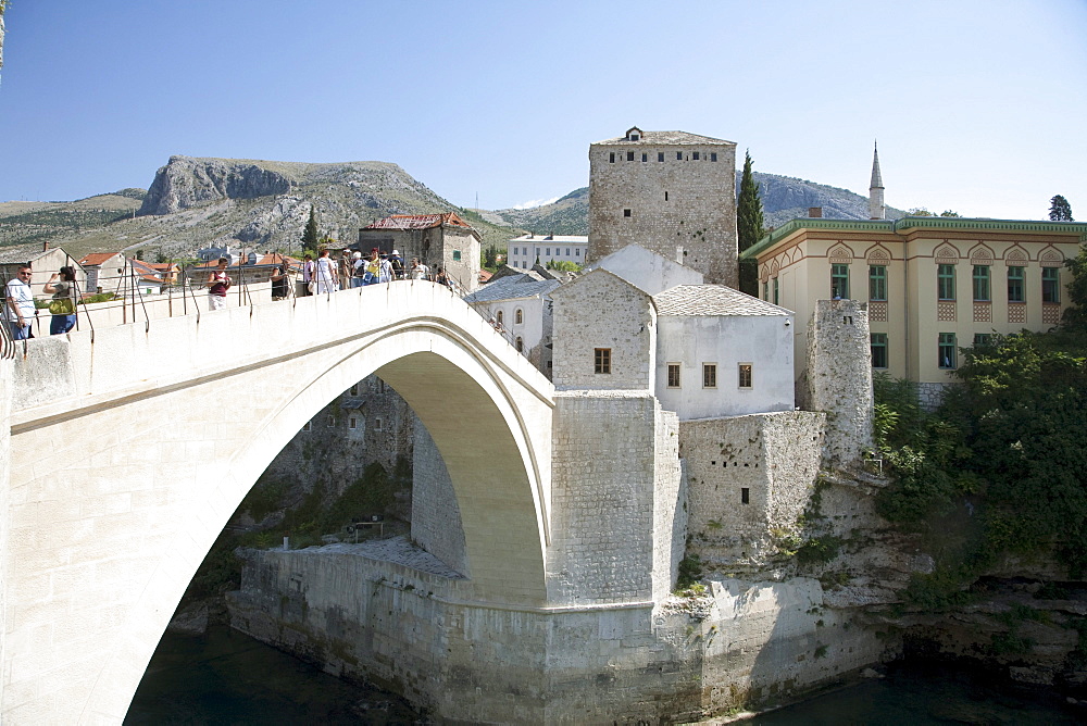 Old Bridge (Stari Most) over the Neretva River, Mostar, Herzegovina-Neretva, Bosnia & Herzegovina