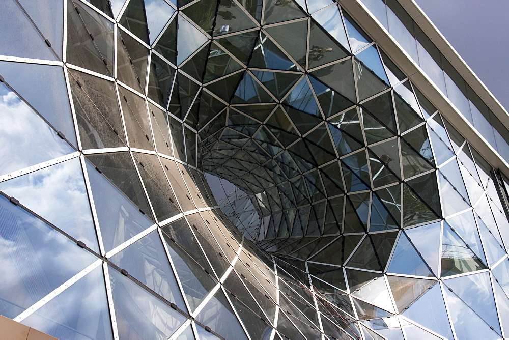 MyZeil Shopping Center, designed by the Italian architect Massimiliano Fuksas, on Zeil pedestrian street, Frankfurt am Main, Germany