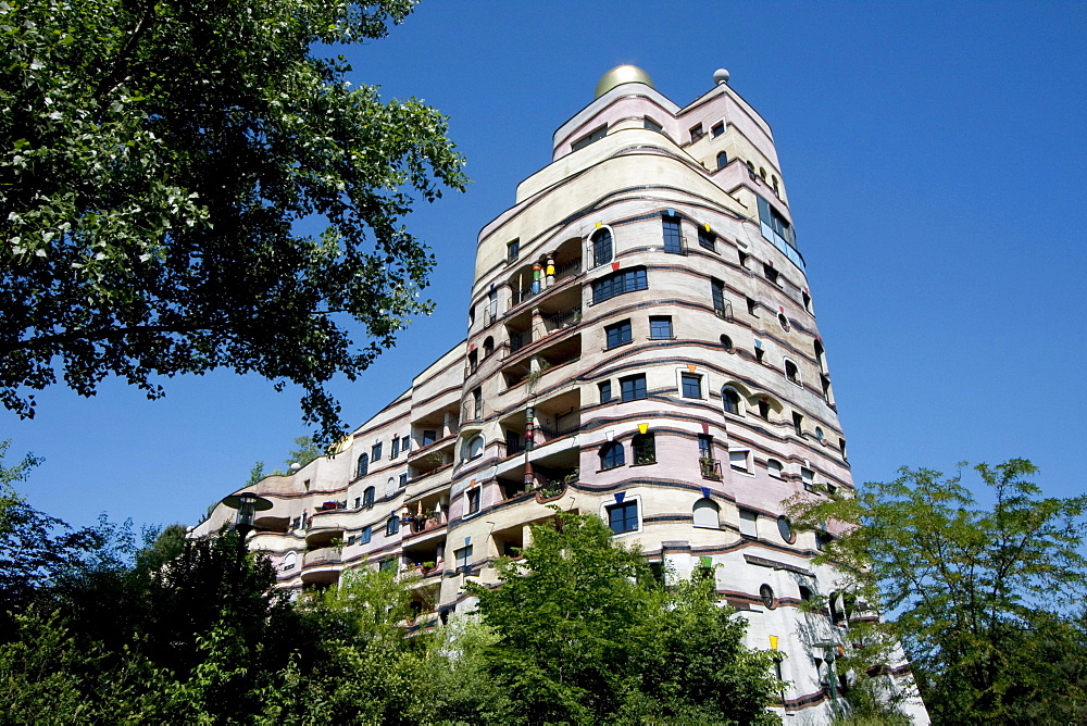 Waldspirale, a residential building complex designed by Friedensreich Hundertwasser, Darmstadt, Germany