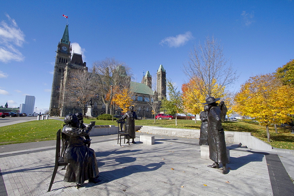 Women are persons statue on Parliament Hill, Ottawa, Ontario, Canada