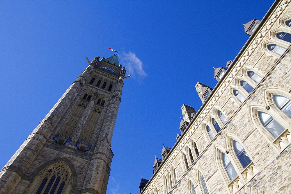 Peace Tower at the Centre Block of the Parliament Buildings, Ottawa, Ontario, Canada