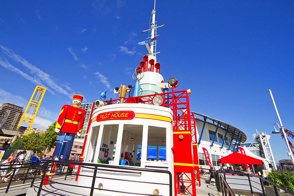 World's Largest Tin Soldier and Pilot House at Westminster Quay, New Westminster, British Columbia, Canada