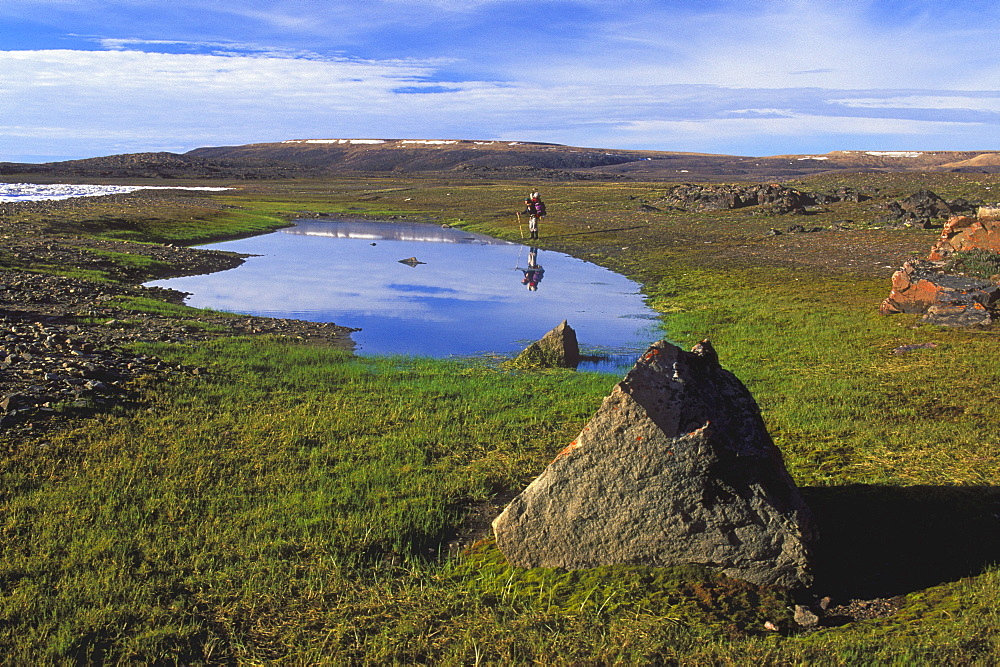 Hiker, Truelove Lowland, Devon Island, Nunavut