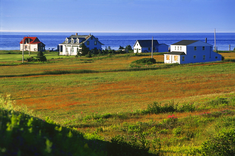 Pointe-Saint-Pierre Village at Sunrise, Gaspesie region, Quebec