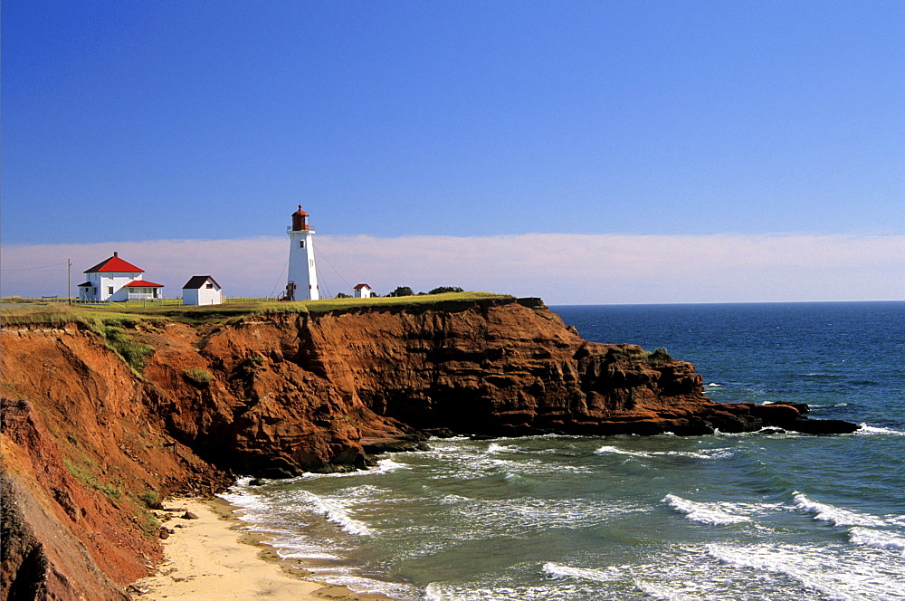 Anse a la Cabane Lighthouse, Iles de la Madeleine Qubec.