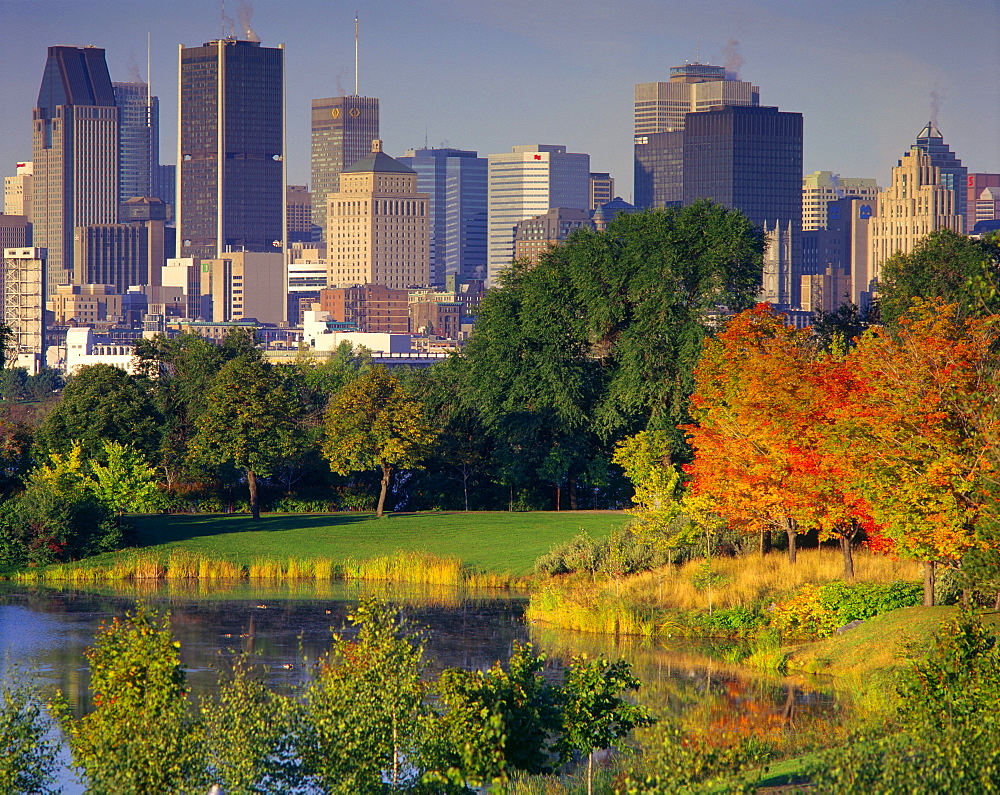 View of Park and Downtown from St.Helen Island, Montreal, Quebec