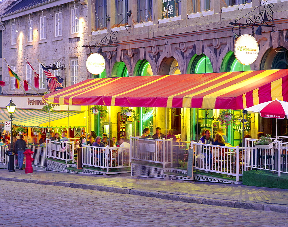 Terrace at Place Jacques-Cartier, Old Montreal, Quebec