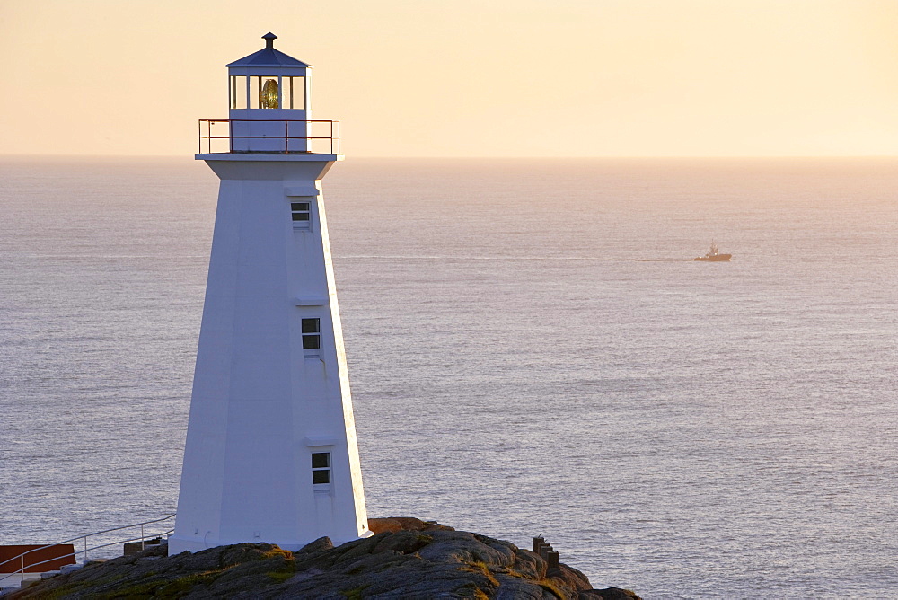 Cape Spear Lighthouse at Sunrise, Cape Spear National Historic Site, Avalon Peninsula, Newfoundland