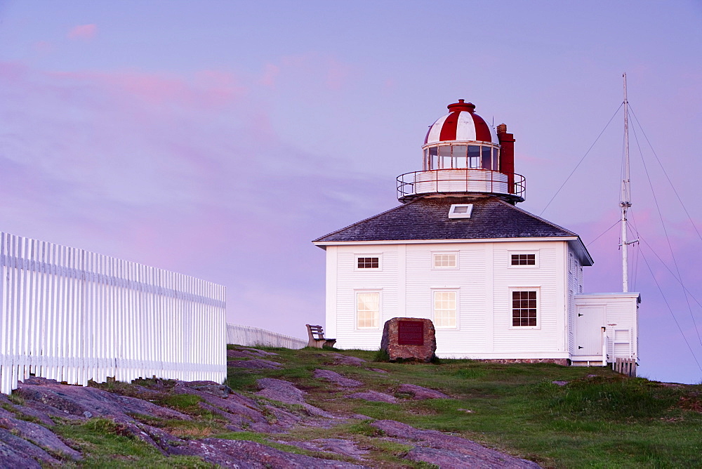 View of the Old Cape Spear Lighthouse at Dawn, Cape Spear National Historic Site, Avalon Peninsula, Newfoundland