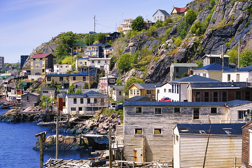 View of Houses in The Battery, Avalon Peninsula, St. John's, Newfoundland