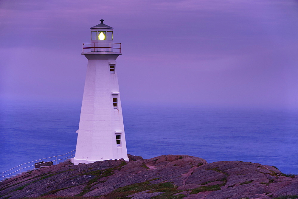 Cape Spear Lighthouse at Twilight, Cape Spear National Historic Site, Avalon Peninsula, Newfoundland