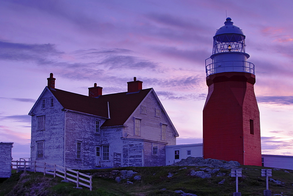 View of Long Point Lighthouse at Twilight, Twillingate (North Island), Newfoundland