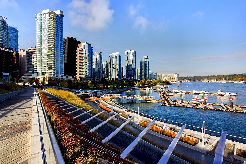 New high rise condominiums on waterfront at Coal Harbour, Vancouver, British Columbia